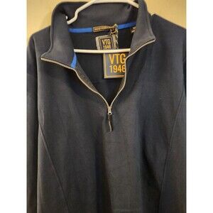 Vintage 1946 Mens Size XXL Washed Stoned Beaten 1/4 Zip Fleece ‎ Sweatshirt NWT